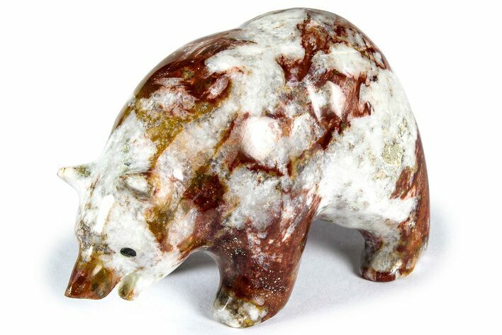 Realistic Polished Colorful Jasper/Agate Bear - India #308474